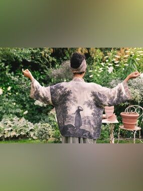 Market of Stars Duster Kimono Still I Rise One Size Cropped Artsy Gypsy Festival